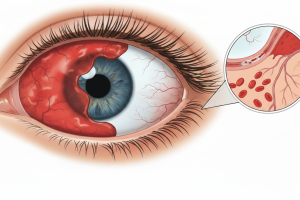 une illustration médicale décrivant une hémorragie sous-conjonctivale

Modifications: enlève tout le