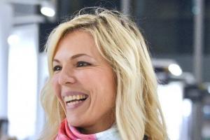 laurence auziere and partner at fair of contemporary art and design - strasbourg