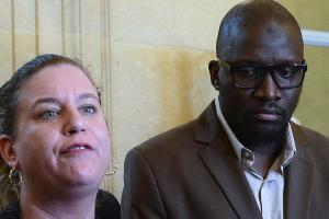 Mathilde Panot et Aly Diouara