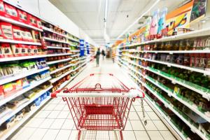 Charriot vide supermarché