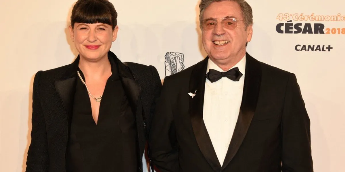daniel auteuil and his wife aude ambroggi arriving to the 43rd annual cesar film awards ceremony held at the salle pleyel, in paris, france on march 2, 2018 photo by mireille ampilhac abacapresscom , 627944 086 paris france