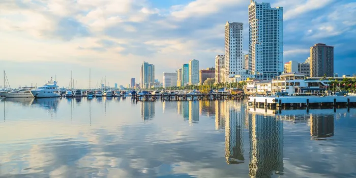 port of manila at manila bay, philippines