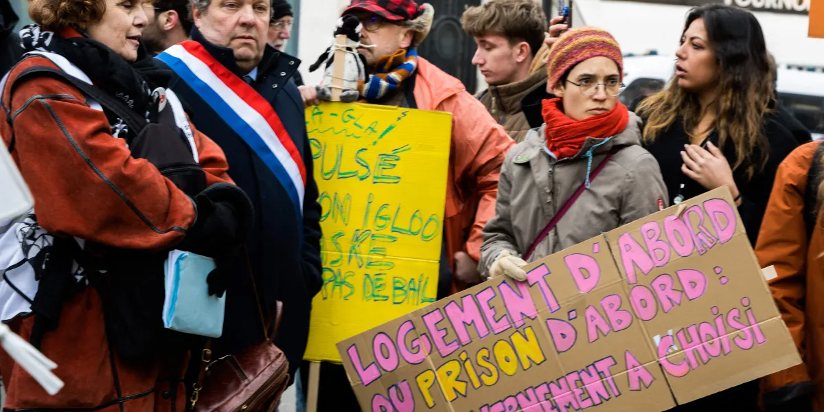 Manifestation contre la loi anti-squat
