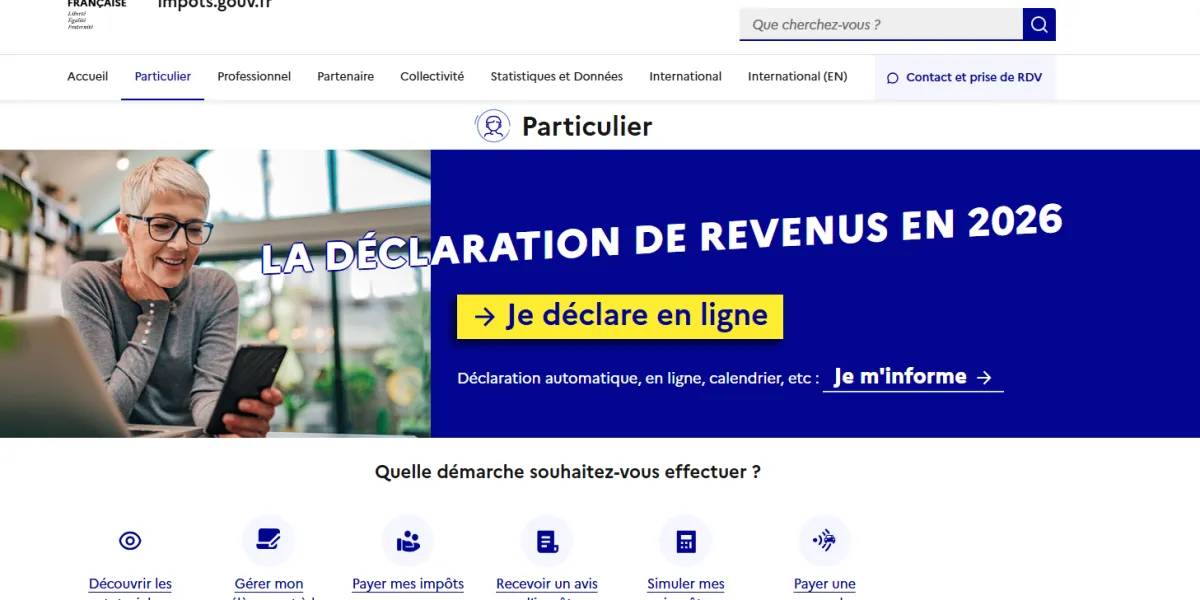 Site internet du fisc