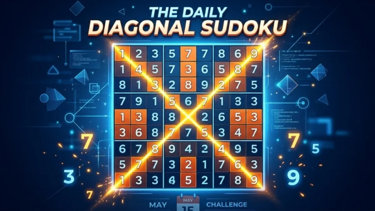 Daily diagonal sudoku illustration