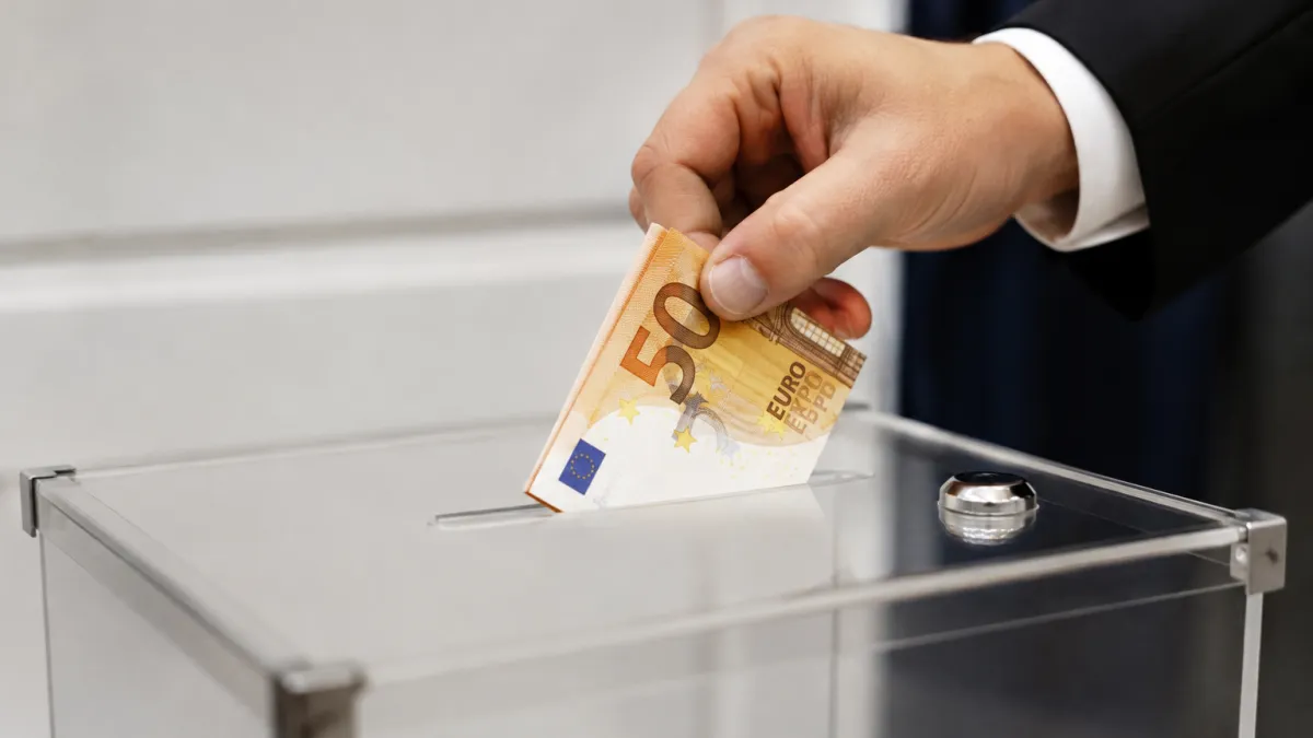 Euros vote urne