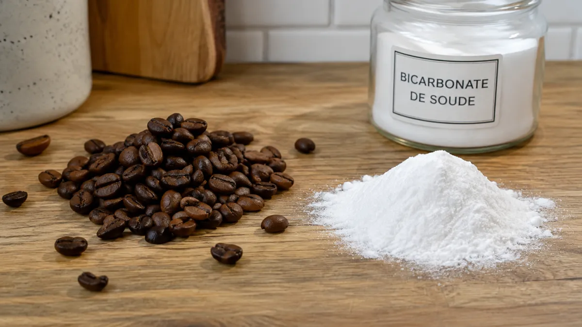 Café et bicarbonate de soude