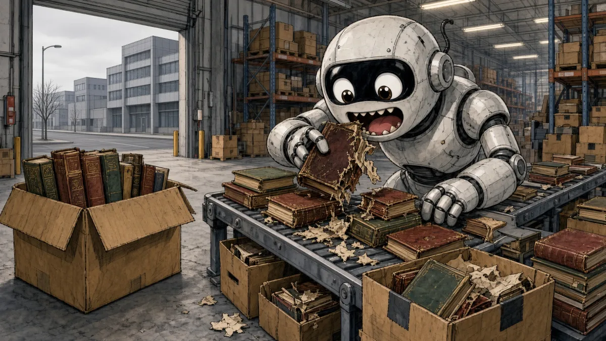 Robot dévorant des livres
