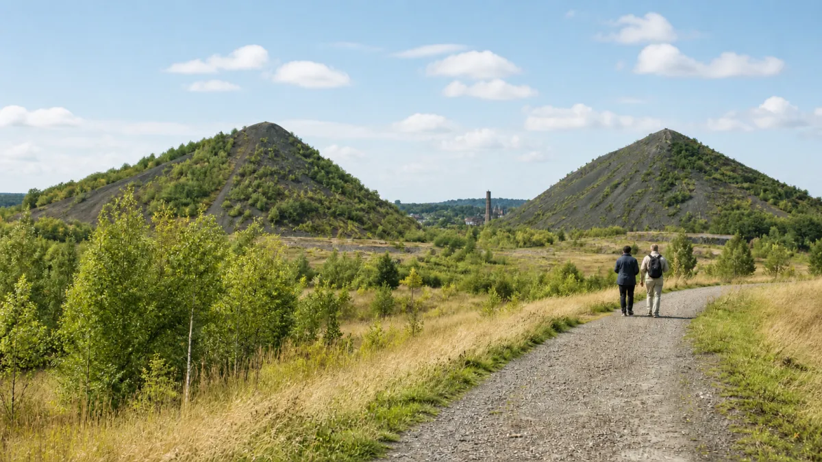 Les terrils jumeaux de Loos-en-Gohelle, symboles du Bassin minier du Nord-Pas-de-Calais inscrit au patrimoine mondial de l’UNESCO.