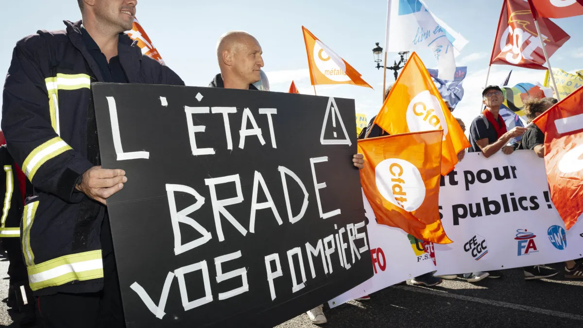 Manifestation de pompiers