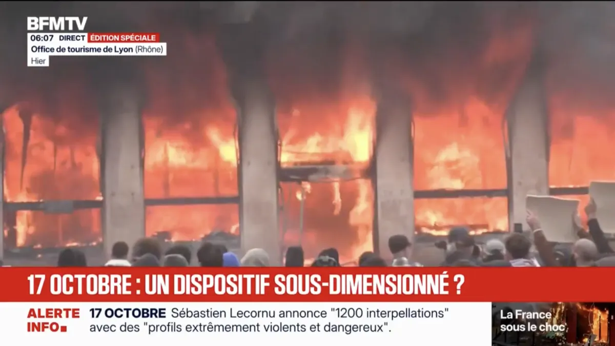 images des émeutes le 17 octobre 2026