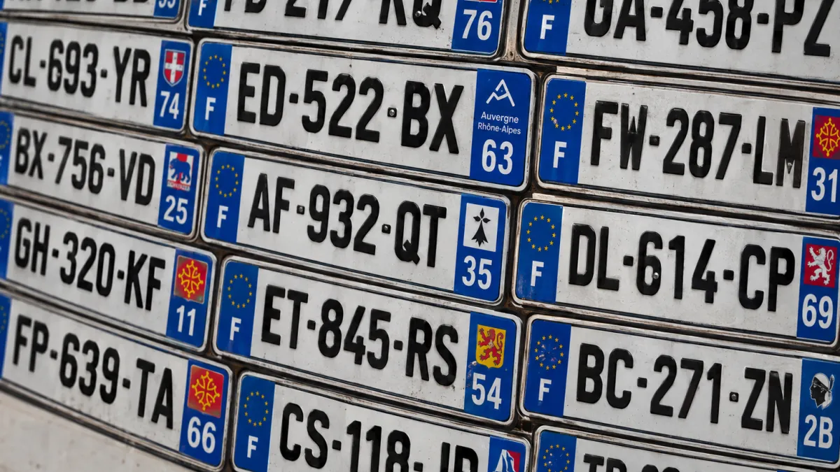 Plaques d'immatriculation françaises