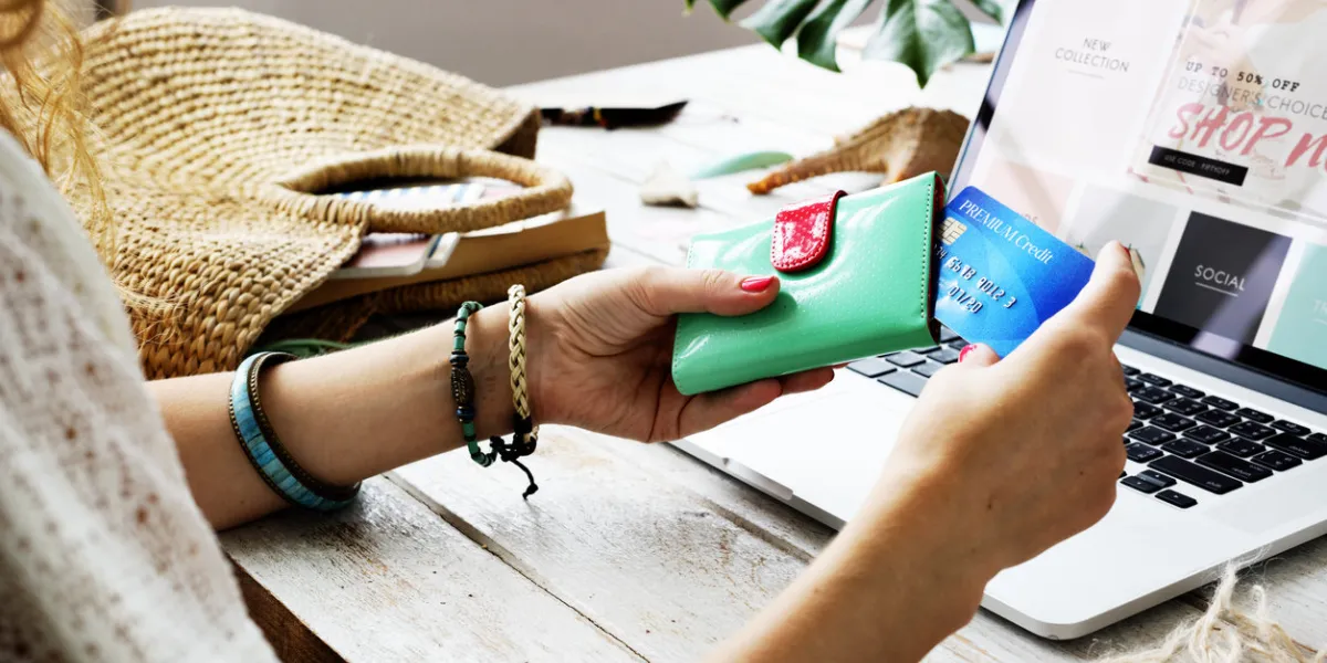 woman shopping online website computer concept