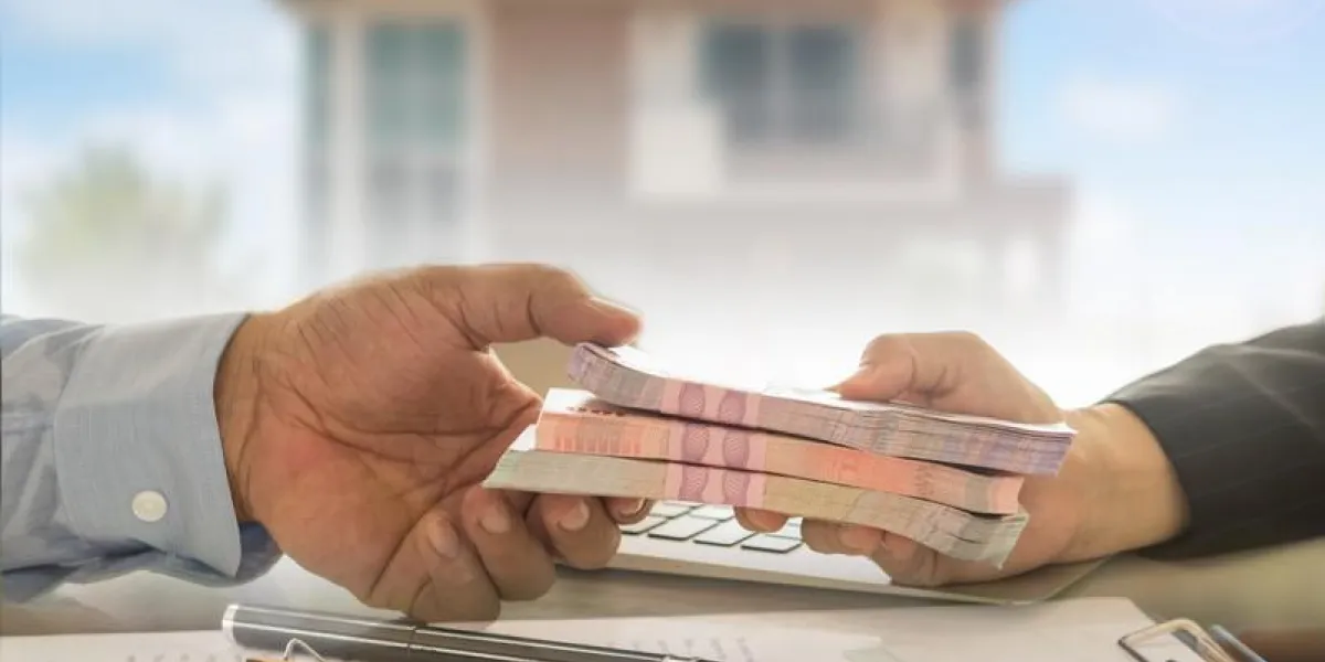 hypothèque prêt immobilier concept immobilier banquier donner prêt d'argent au débiteur