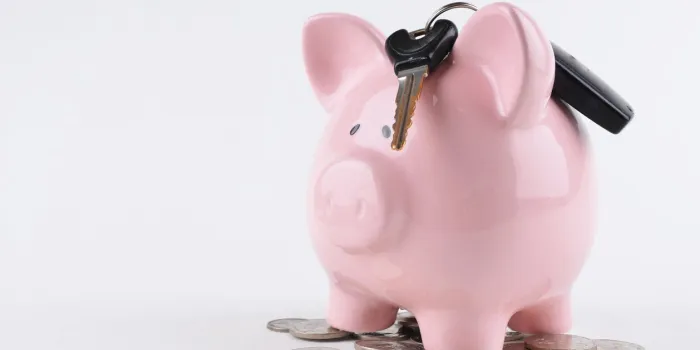 piggybank and car keys