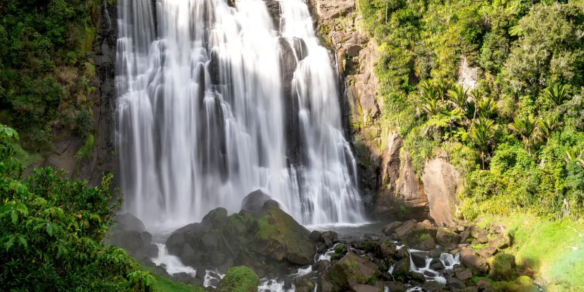 marokopa falls, waitomo, waikato, north island