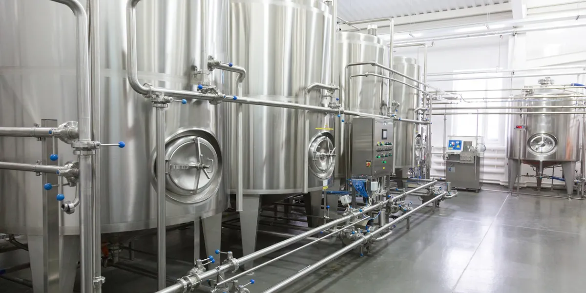 technological equipment in modern dairy plant