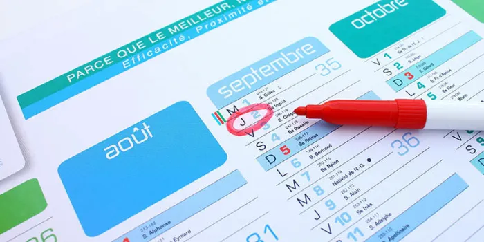 calendrier,rentrée des classes