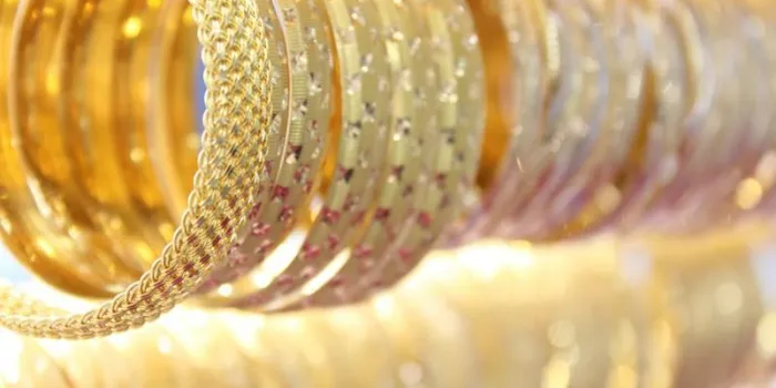 gild chains and bracelets in a shop