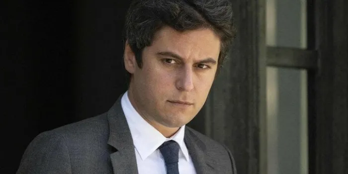 french junior minister for public accounts gabriel attal leaves the elysee presidential palace after attending the weekly cabinet meeting in paris on may 24, 2023 photo by eliot blondet abacapresscom , 854414 013 paris france