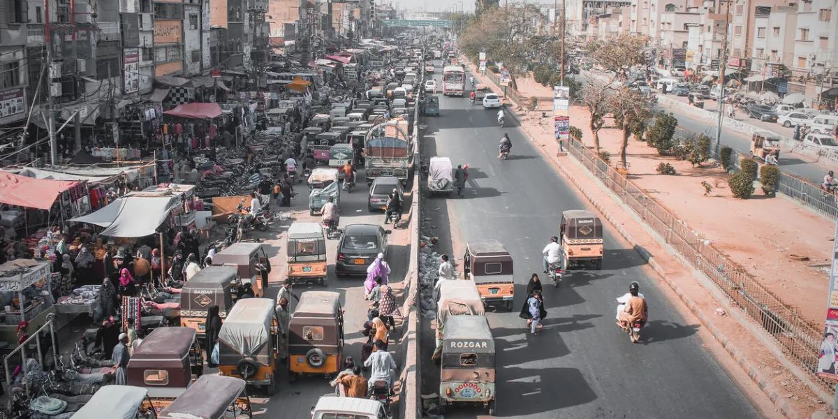 urban congestion - stock photo