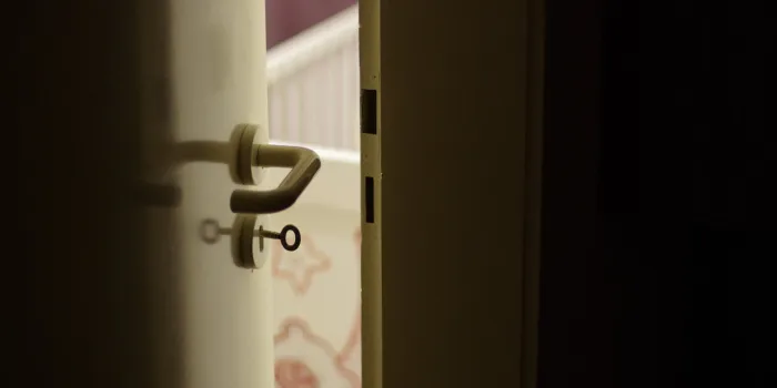 open door to kids room