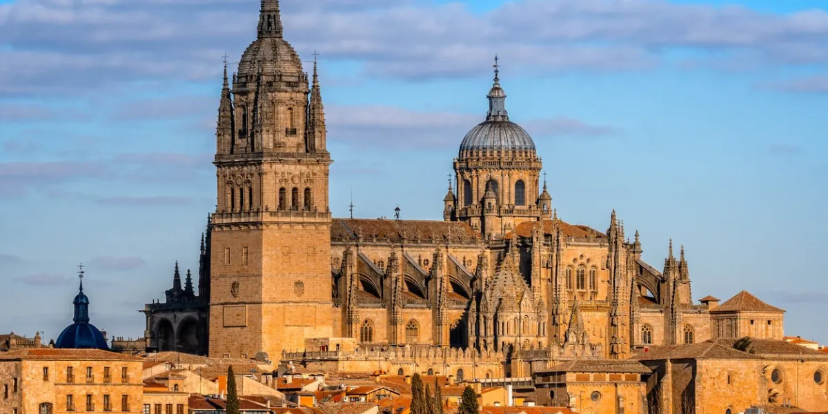 scenic view of the cathedral of salamanca castilla leon, spain
