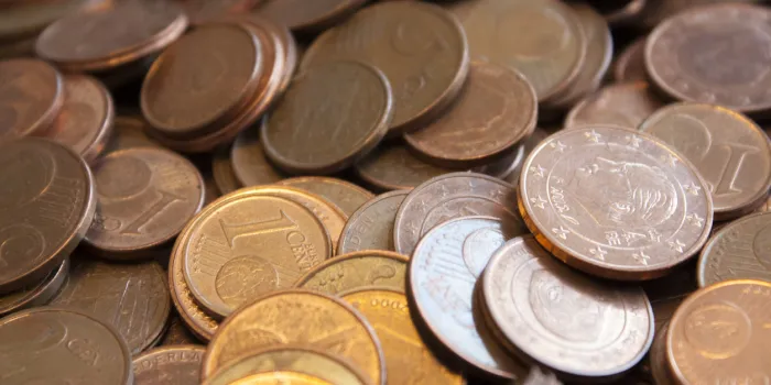 pile of eurocents
