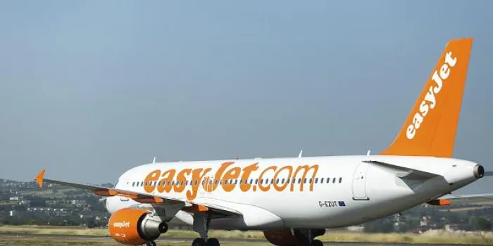 thessalonique, grèce-mai 25, 2014 easyjet compagnie aérienne décolle de l'aéroport international makedonia, la grèce easyjet est la deuxième plus grande compagnie aérienne à bas prix de l'europe