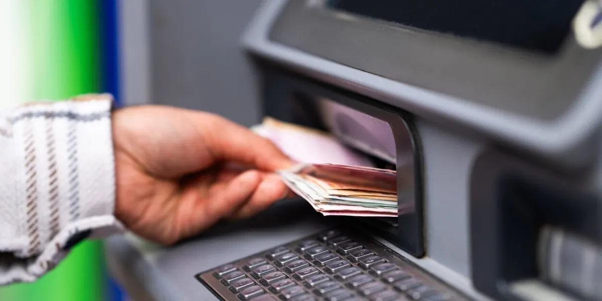 withdrawing money from atm