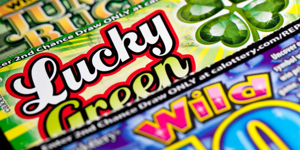 pomona, ca, usa - march 20, 2012  a collection of very popular california lottery scratcher tickets it is sold in many stores with a payout of various amounts tickets are listed at 1-10 a piece