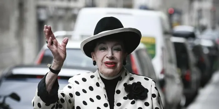 french former founder and president of the miss france committee genevieve de fontenay arrives for a press conference of french political movement les patriotes on april 23, 2018 in paris   afp photo   stephane de sakutin