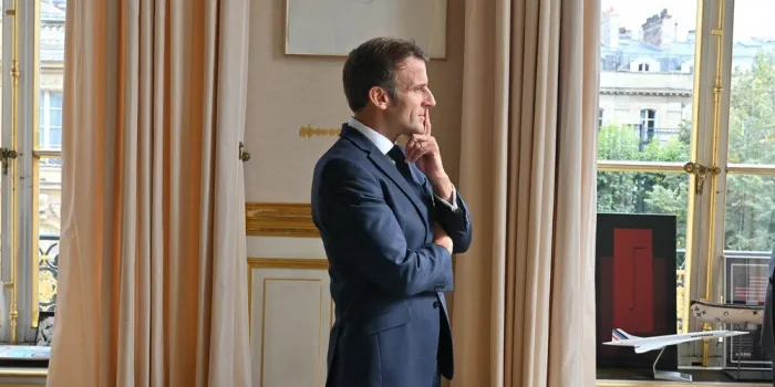 french president macron invites writer kamel daoud at elysee palace