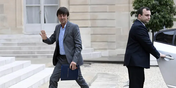 french minister of ecological and inclusive transition nicolas hulot arrives to attend the weekly cabinet meeting on may 24, 2017 at the elysee palace in paris   afp photo   stephane de sakutin