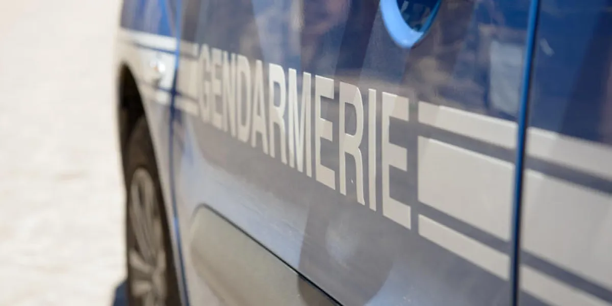 gros plan de la voiture de police française