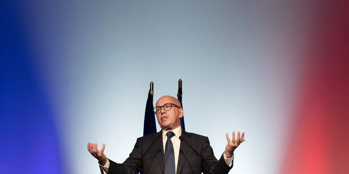 eric ciotti holds a campaign rally - le cannet