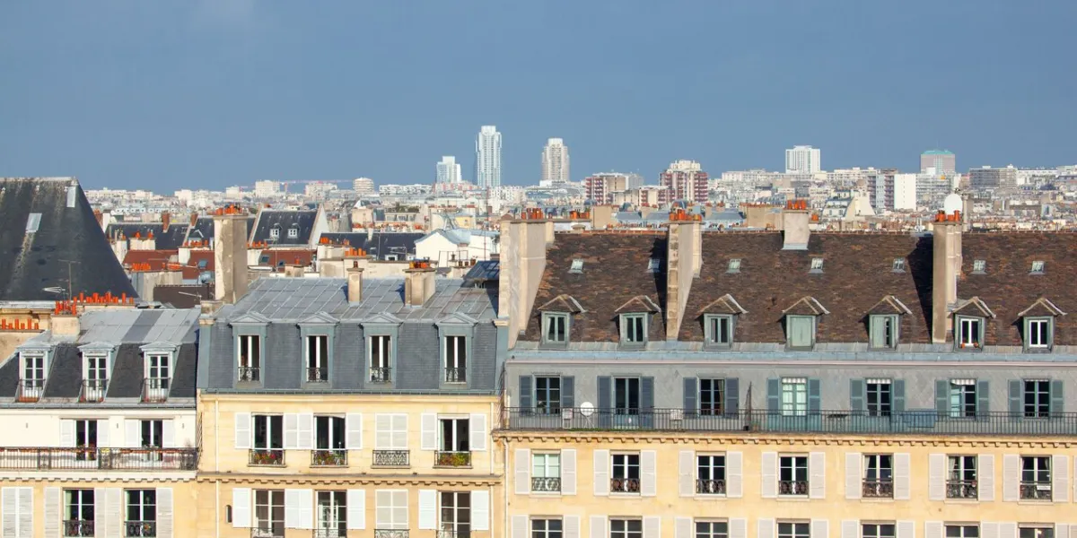 street of residential buildings in central paris