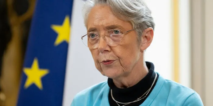 french prime minister elisabeth borne during a press conference after the 7th interministerial committee for public transformation, in paris, on may 9, 2023 photo by eliot blondet abacapresscom , 852256 018 paris france