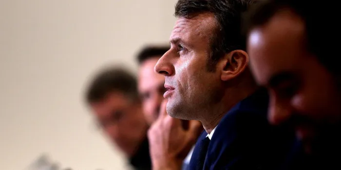 french president emmanuel macron attends a meeting on territorial reforms at epernay's sub-prefecture on november 14, 2019 (photo by francois nascimbeni   afp)