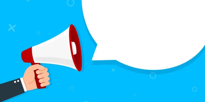 megaphone for advertisement speech symbol