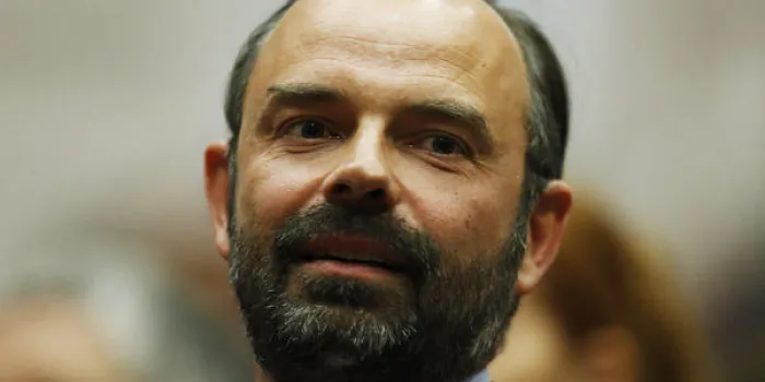 aîné du havre edouard philippe s'apprête à présenter les candidats à la république en marche parti avant les élections législatives de juin (législatives) le 11 mai 2017, à le havre, nord-ouest de la france afp photo charly triballeau