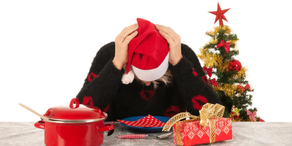 femme aînée d'âge mûr seule avec le dîner de noël