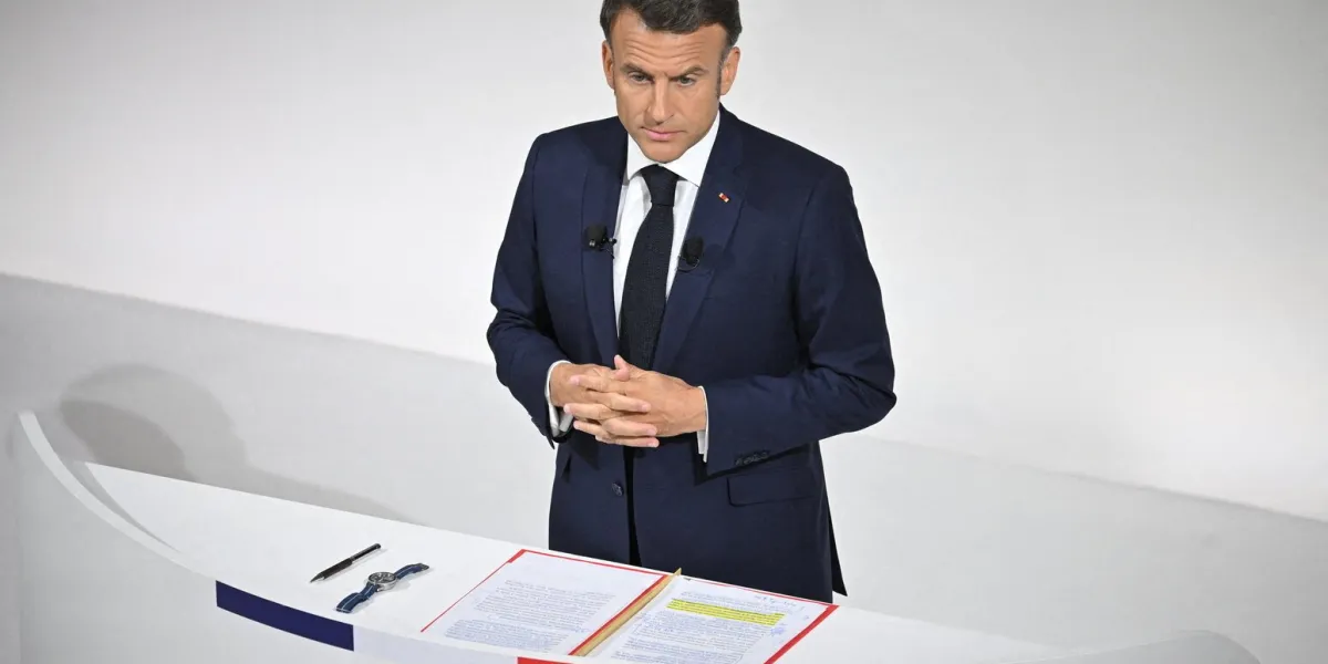 conférence de presse du président macron - paris