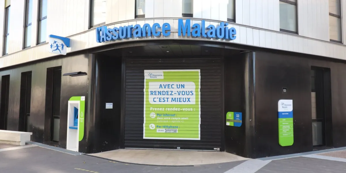 health insurance office building, social security building, city of dijon, department of cote d'or, france