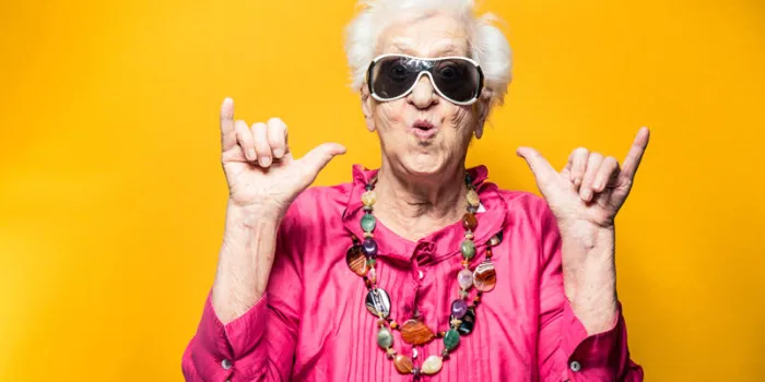 grandmother portrait set in the studio concepts about seniority