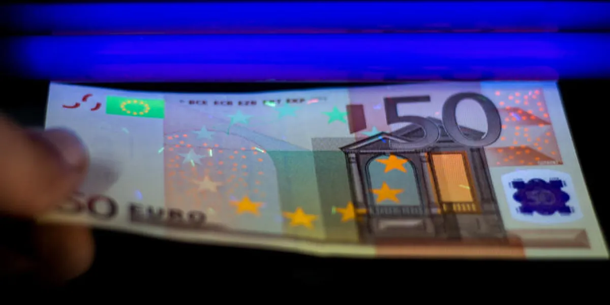 money testing - detector euro european currency fake check