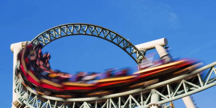 rollercoaster in motion blur