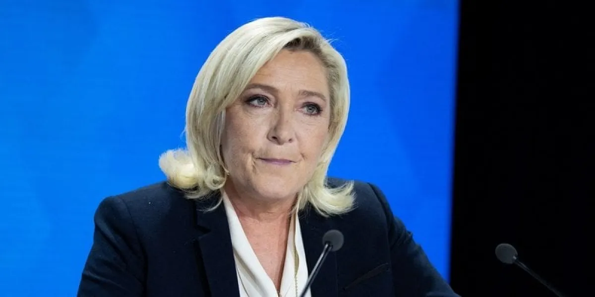 marine le pen delivers her statement - paris