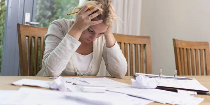 woman worried about financial problems jobless or to many bills