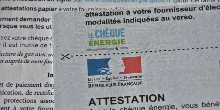 illustration chèque énergie - france